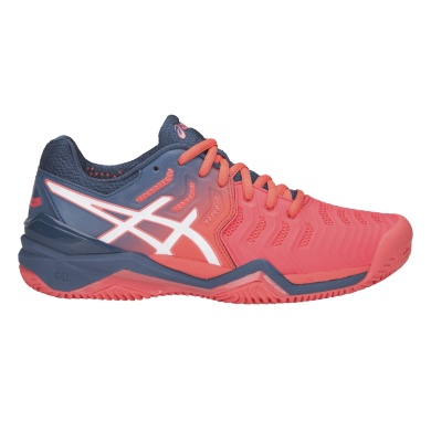 Asics Tennisschuhe Gel Resolution 7 Clay/Sandplatz (Stabil) papayarot Damen